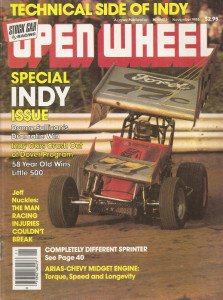 OPEN WHEEL 1985 NOV - INDY 500 Spcl, JEFF NUCKLES, ARIAS-CHEVY MIDGET ENGINE